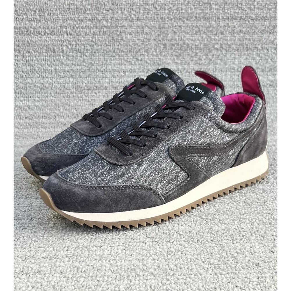 rag & bone Retro Runner Suede Sneaker Gray Women's Size 8 US